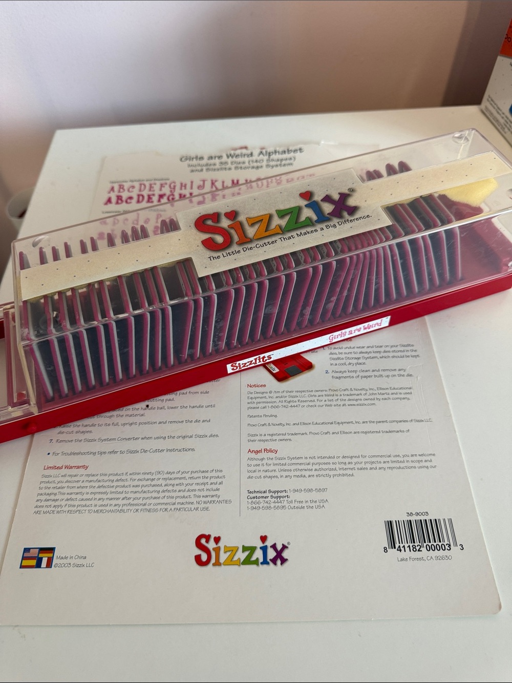 Sizzix Sizzlit Alphabet Die Cutting Die Sets Girls are Weird